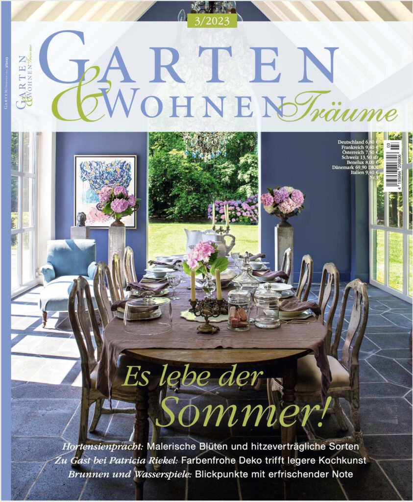 Magazin Garten & Wohnen 3/2023 stellt Elena Edens Gartenromane vor.