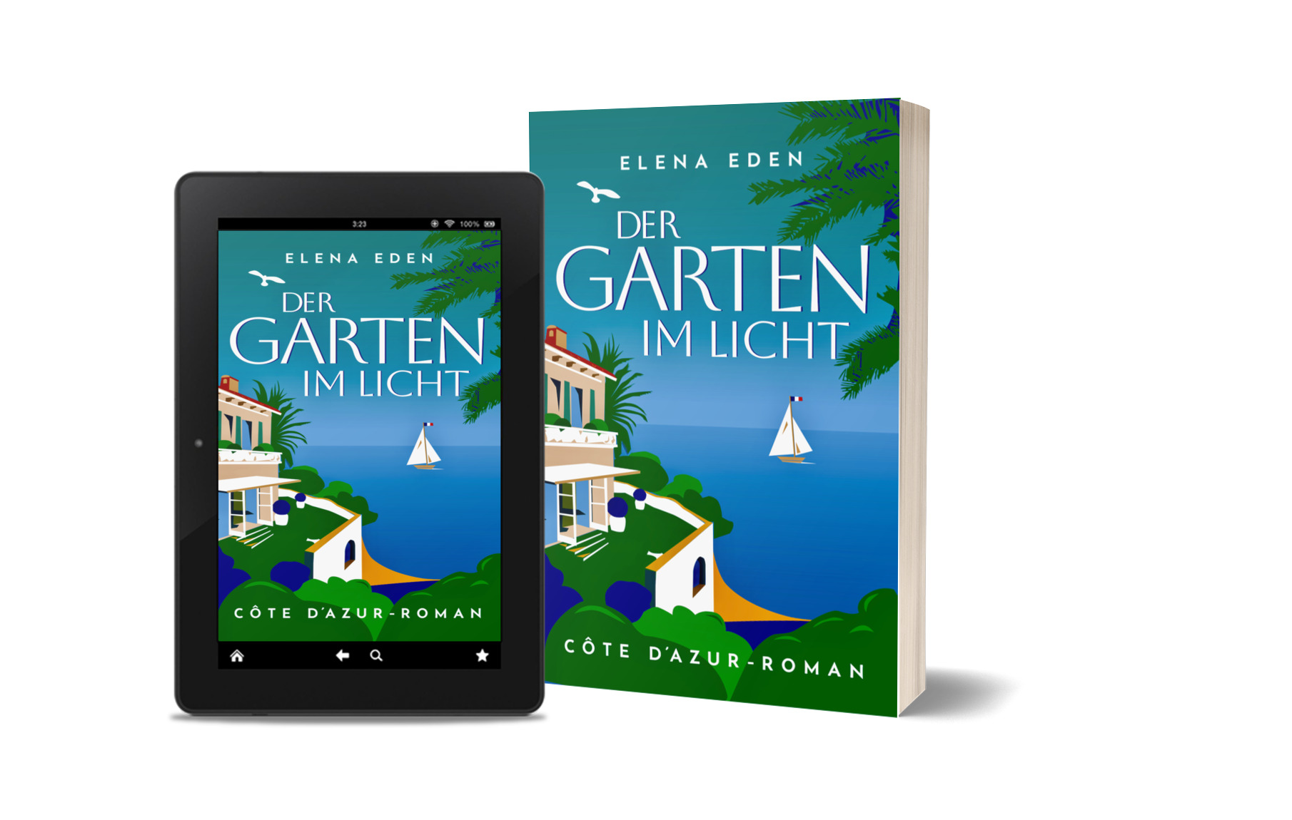 Der Garten im Licht eBook-Cover und Buchtitel von ElenaEden